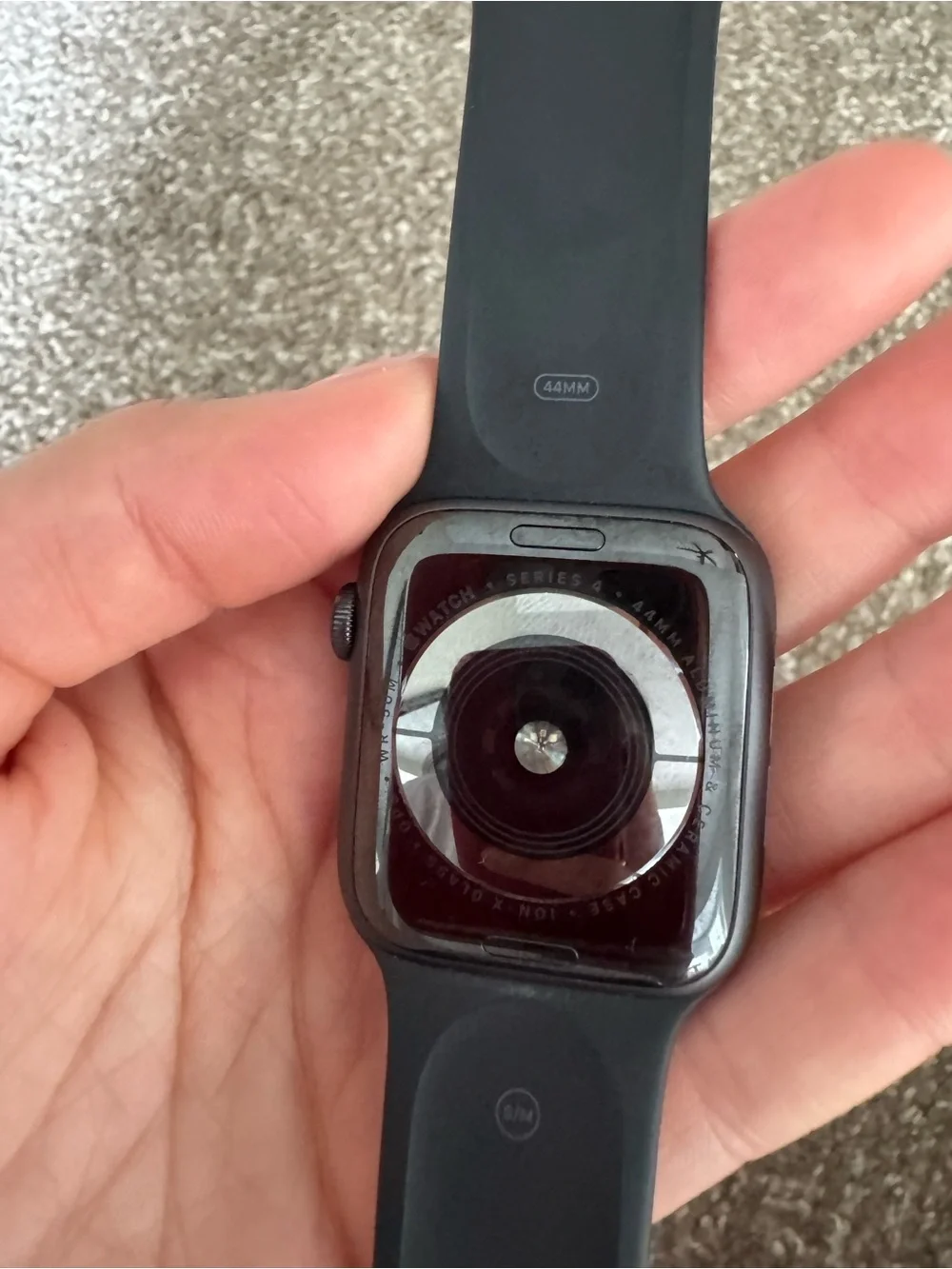 Apple Black Smartwatch with Black Silicone Band